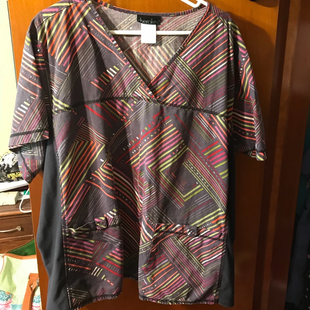 Group of FOUR 3x/4x scrub shirts